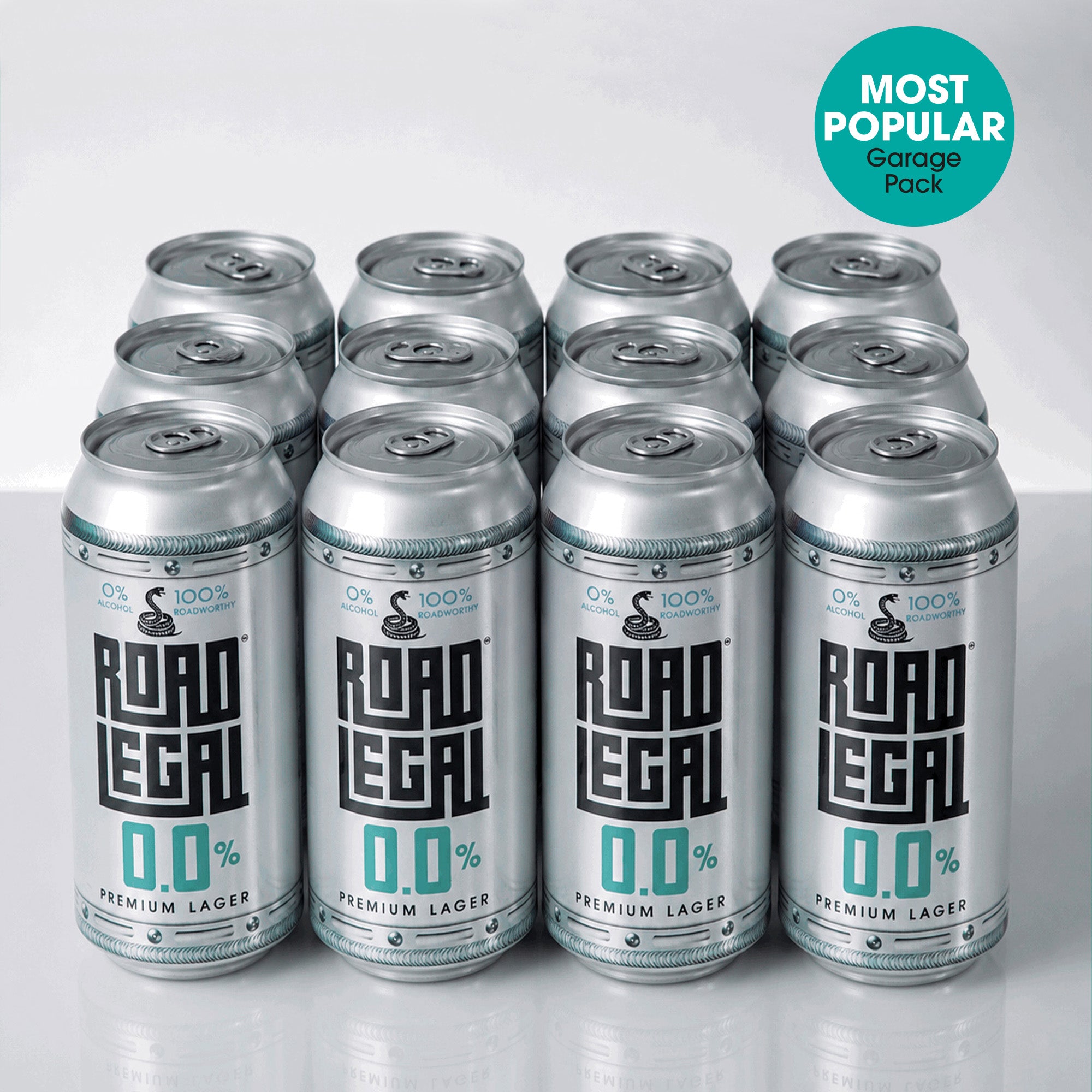 Road Legal Zero 0.0% ABV premium lager 440ml can