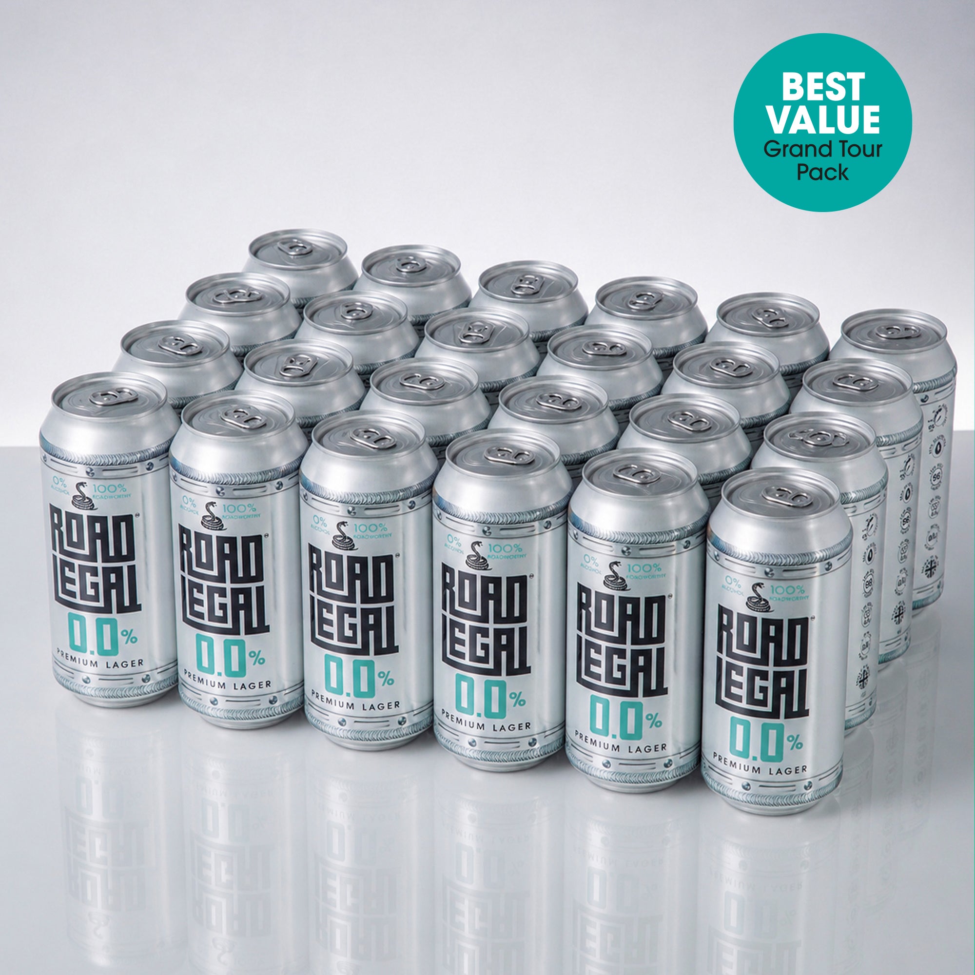 Road Legal Zero 0.0% ABV premium lager 440ml can
